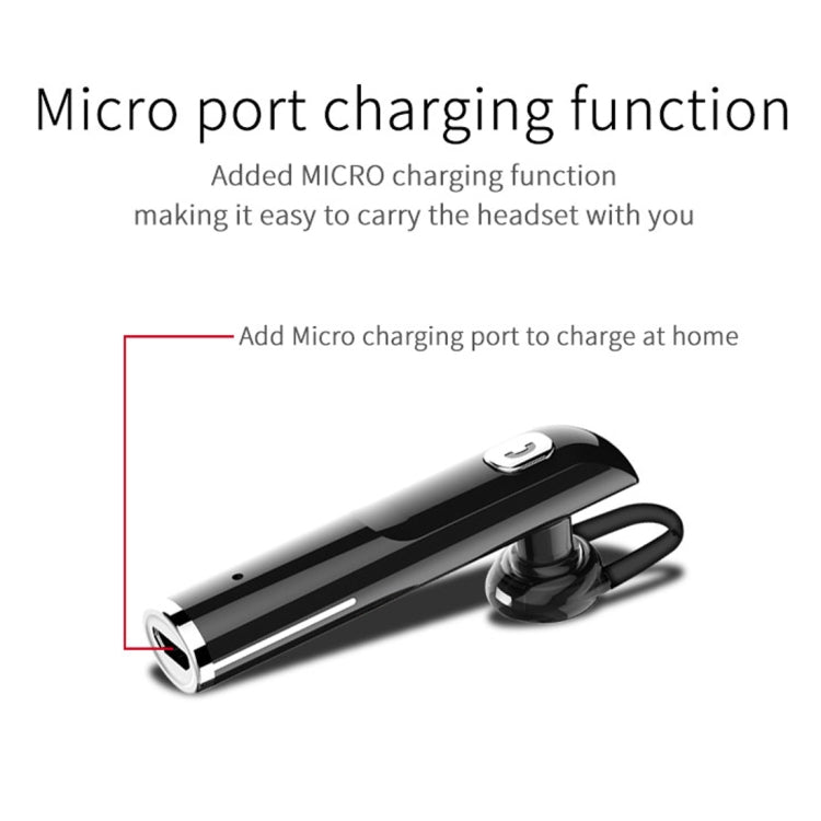 BC46 Bluetooth 5.0 Multi-function Car Bluetooth Earphone, Support Private Call & AUX Output & Dual USB Charging