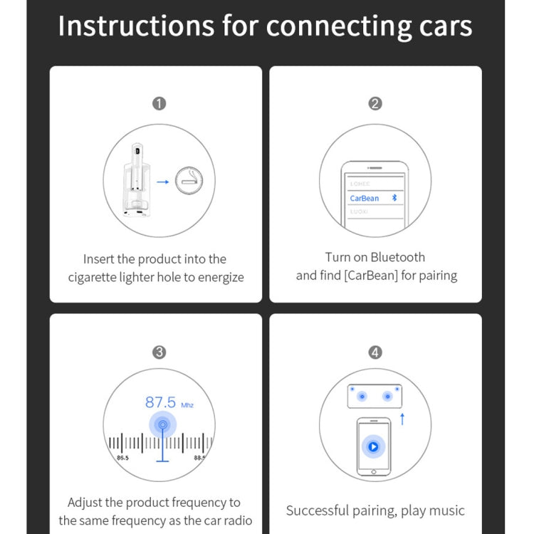 BC46 Bluetooth 5.0 Multi-function Car Bluetooth Earphone, Support Private Call & AUX Output & Dual USB Charging