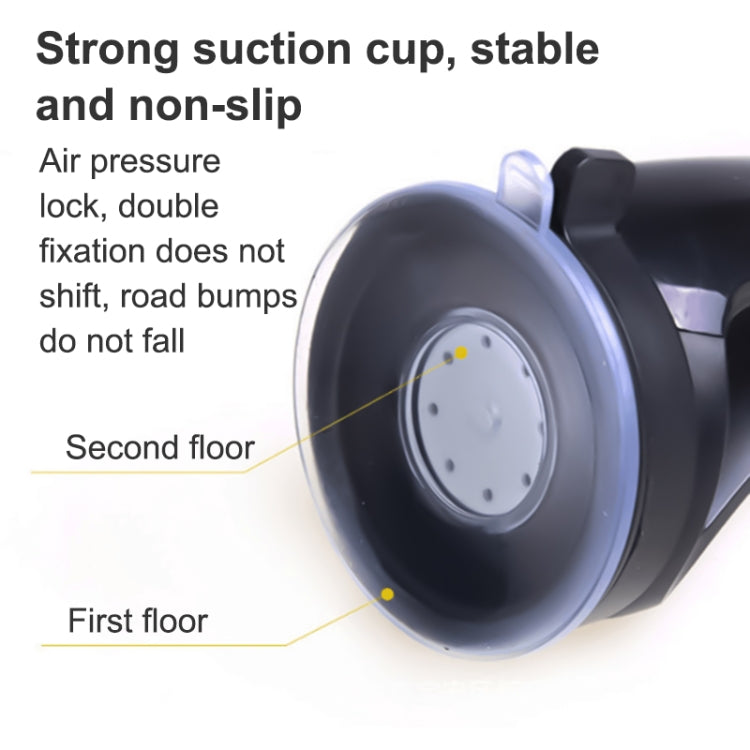 GB-452 Universal Car Suction Cup Mount Bracket Phone Holder (White)