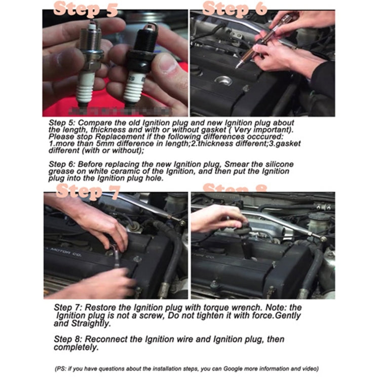 4 PCS Car Platinum Spark Plug 90919-01210 for Toyota / Lexus