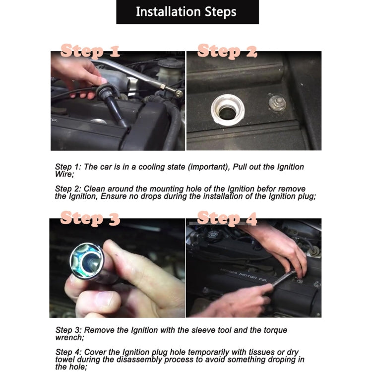 4 PCS Car Platinum Spark Plug 90919-01253 for Toyota / Lexus