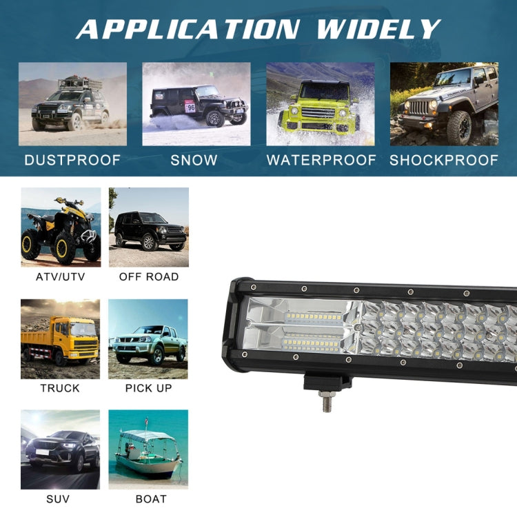 15 inch Three Rows 50W 4000LM 6000K IP67 Car Truck Off-road Vehicle LED Work Lights Spot / Flood Light, with 72LEDs SMD-3030 Lamps