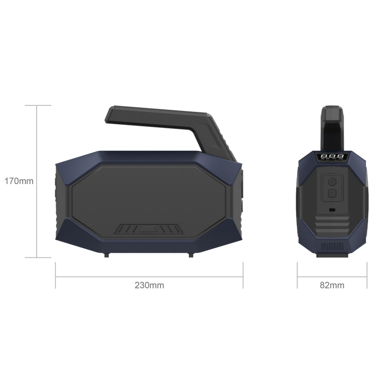C1 130W Electric Car Air Pump 12V Vehicle Power Supply with LED Lighting & Display
