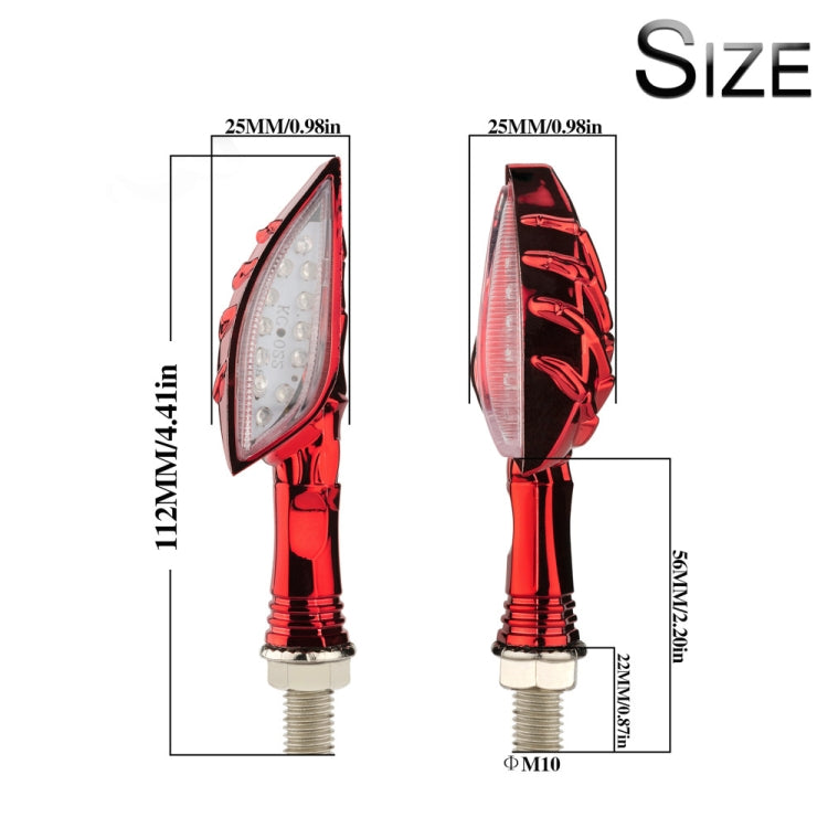 2pcs KC022 Motorcycle 12LEDs Turn Signal Light