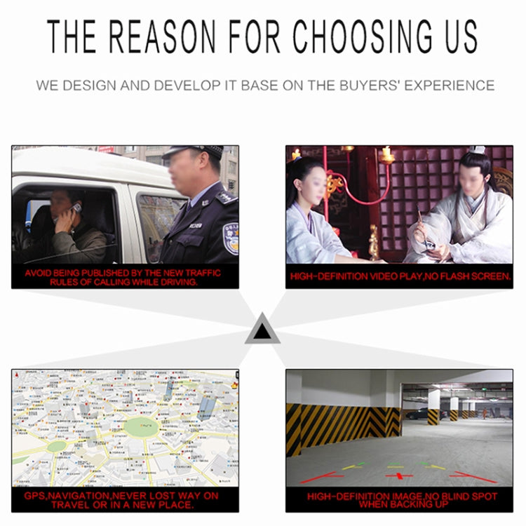 SU 9701 2GB+16GB 7 inch HD Manual Telescoping Car Android Radio Receiver MP5 Player, Support FM & Bluetooth & TF Card & GPS & Phone Link & WiFi