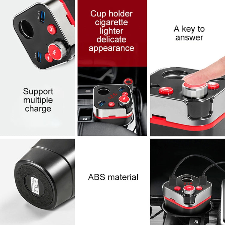 Cup Holder Car Charger Car Bluetooth MP3 Support Bluetooth / TF Card / U Disk / FM