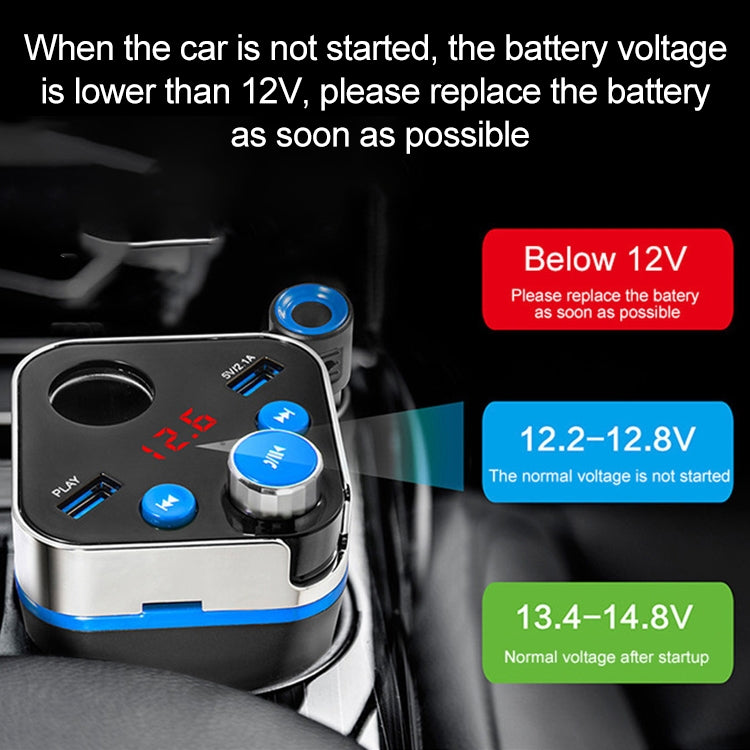 Cup Holder Car Charger Car Bluetooth MP3 Support Bluetooth / TF Card / U Disk / FM