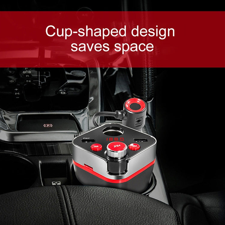 Cup Holder Car Charger Car Bluetooth MP3 Support Bluetooth / TF Card / U Disk / FM