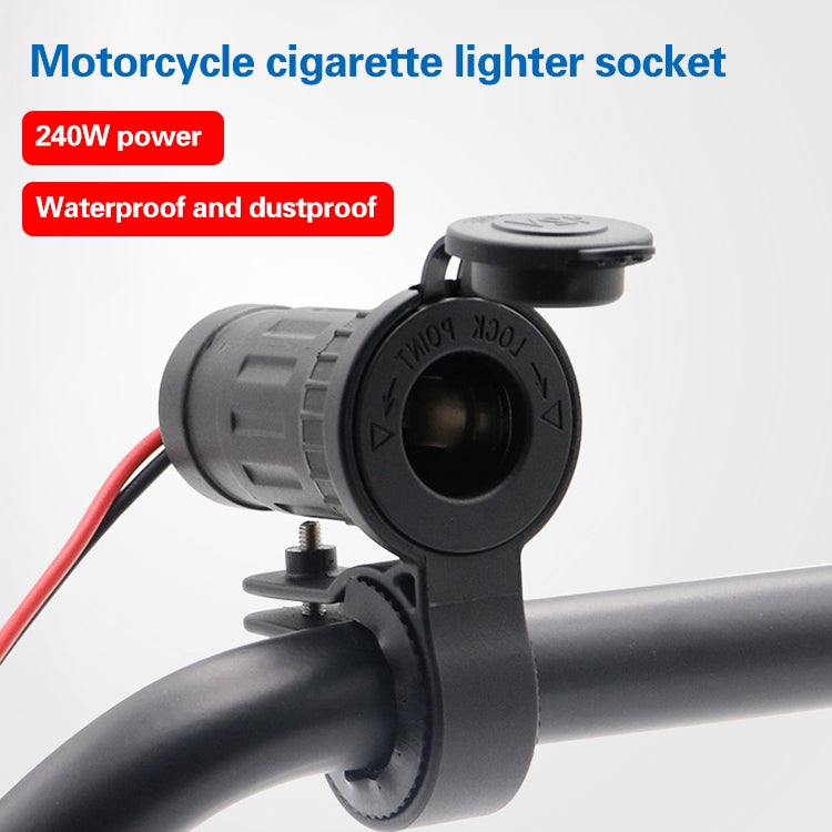 Motorcycle Cigarette Lighter Socket Car Charger Socket GPS Socket with Waterproof Cover