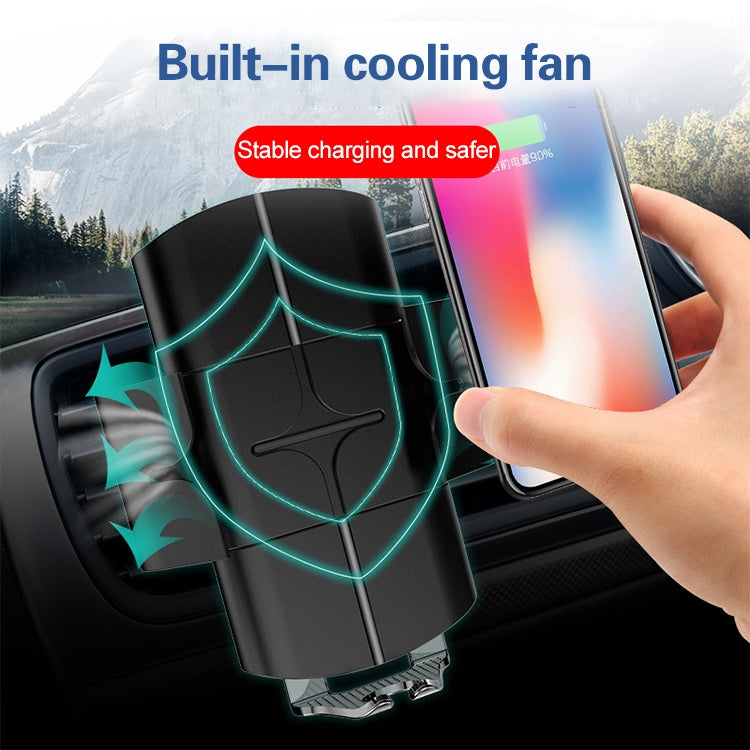 Car Automatic Wireless 10W Fast Charge Car Phone Holder with Voice Broadcast