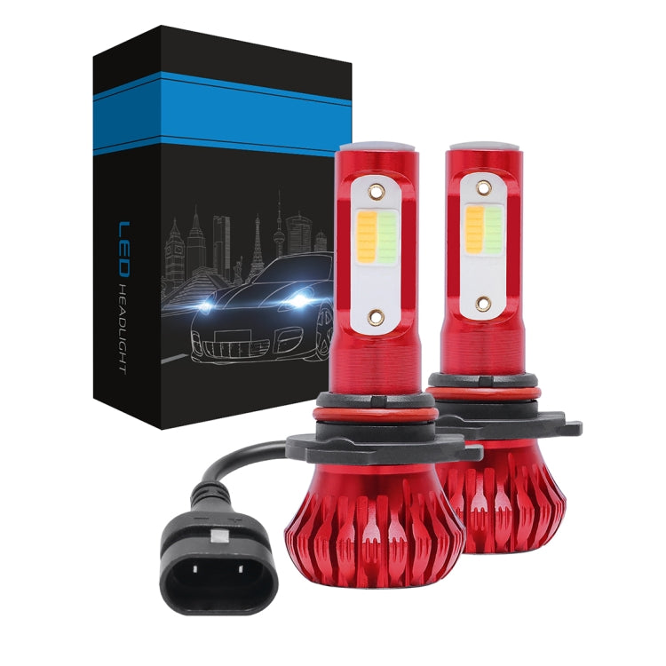 2 PCS YBW5-RED 9005 DC9-36V 12W 6000K/-8000K-3000K 2100LM IP68 Car LED Fog Light
