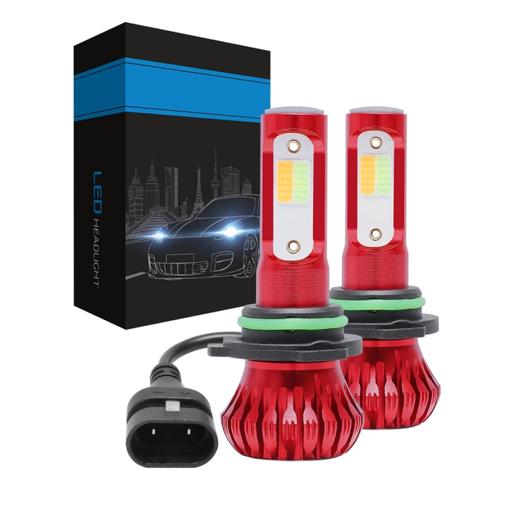2 PCS YBW5-RED 9006 DC9-36V 12W 6000K/-8000K-3000K 2100LM IP68 Car LED Fog Light