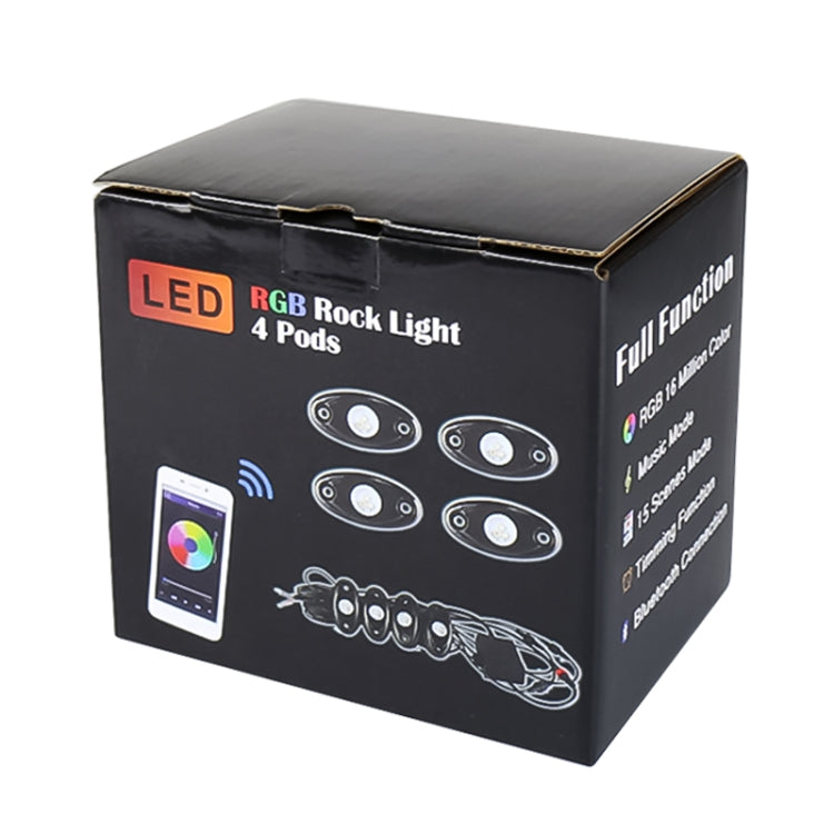 4 in 1 Universal Car APP Control RGB Chassis Atmosphere Lights Colorful Lighting Decorative Lamp