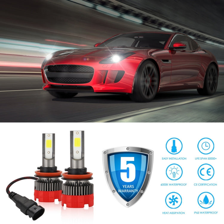 2 PCS EV18 H11 DC9-30V 20W 6000K 2500LM Car LED Headlight Lamps