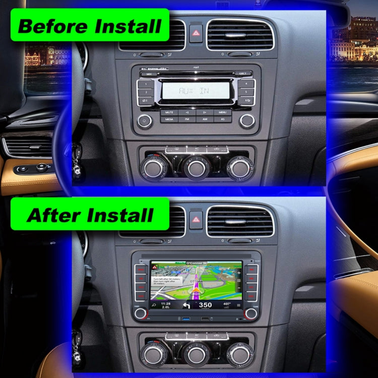 Car HD 7 inch Android 9.1 Radio Receiver MP5 Player for Volkswagen, Support FM & Bluetooth & TF Card & GPS & WiFi