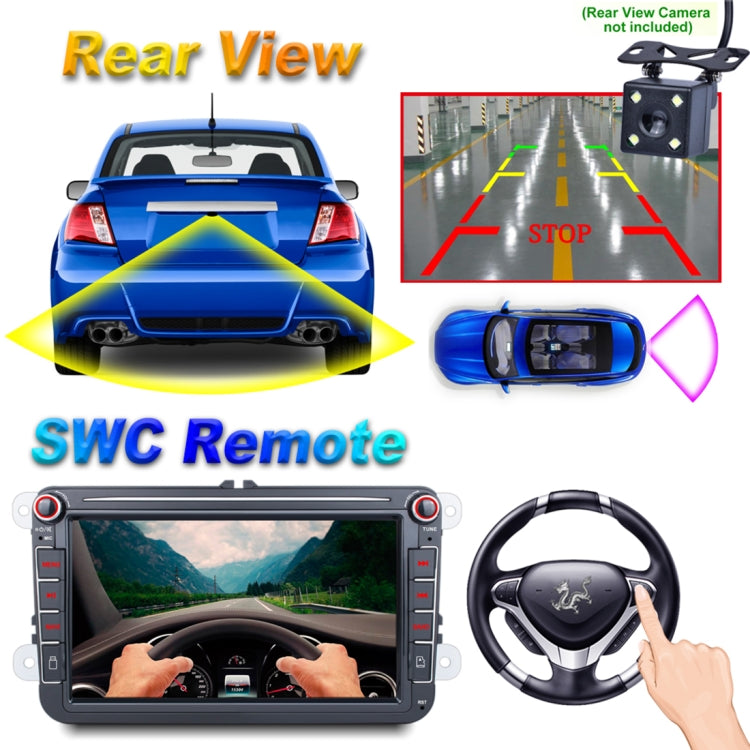 Car HD 8 inch Android 8.1 Radio Receiver MP5 Player for Volkswagen, Support FM & Bluetooth & TF Card & GPS & WiFi