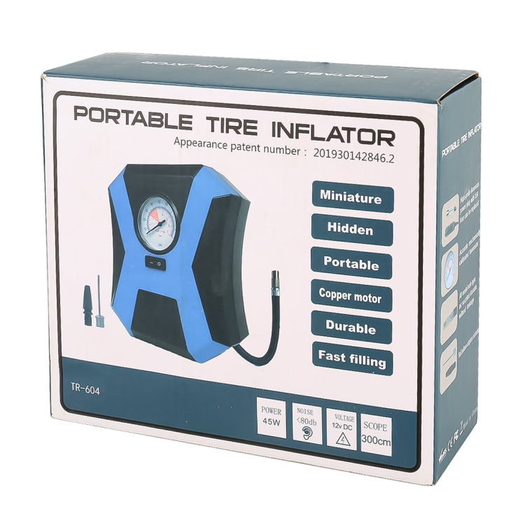 TR-604 12V Portable Car Tire Pump Air Pump Tire Inflator