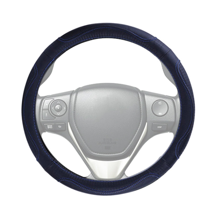 Universal Car Genuine Leather Embossing Steering Wheel Cover, Diameter: 38cm