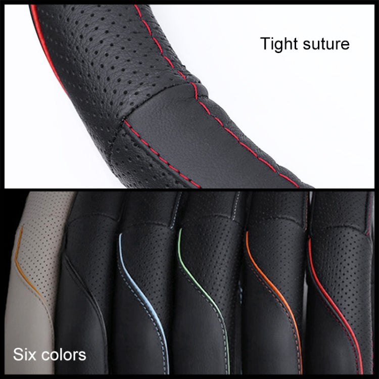 Universal Car Genuine Leather Steering Wheel Cover, Diameter: 38cm