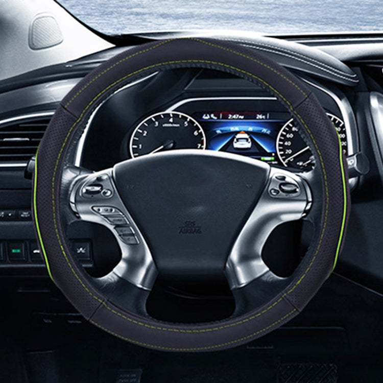 Universal Car Genuine Leather Steering Wheel Cover, Diameter: 38cm