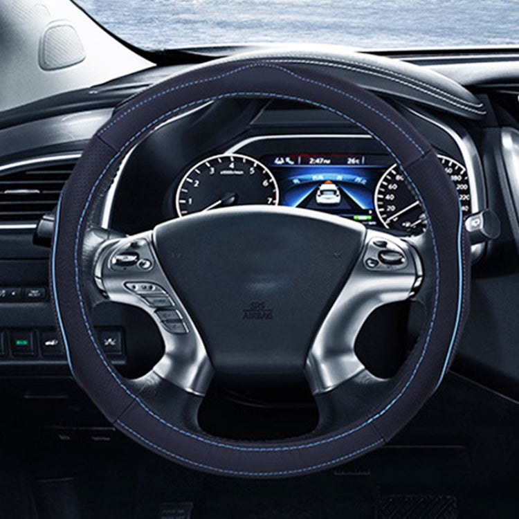 Universal Car Genuine Leather Steering Wheel Cover, Diameter: 38cm