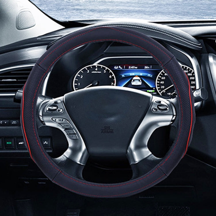 Universal Car Genuine Leather Steering Wheel Cover, Diameter: 38cm