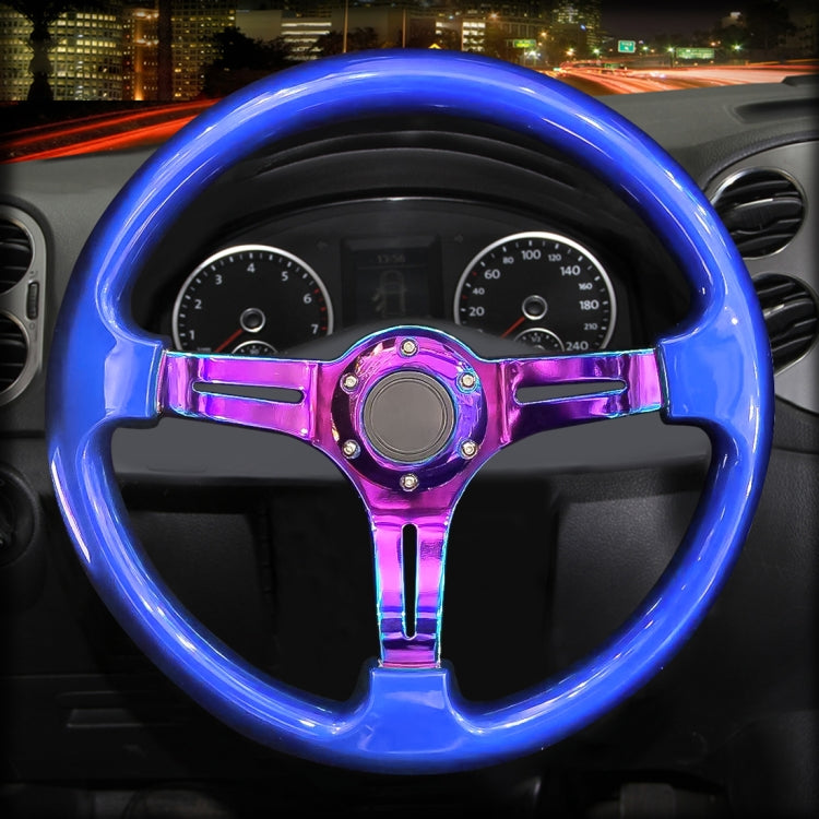 Car Colorful Modified Racing Sport Horn Button Steering Wheel, Diameter: 35cm