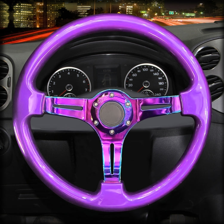 Car Colorful Modified Racing Sport Horn Button Steering Wheel, Diameter: 35cm