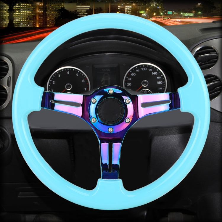 Car Colorful Modified Racing Sport Horn Button Steering Wheel, Diameter: 35cm