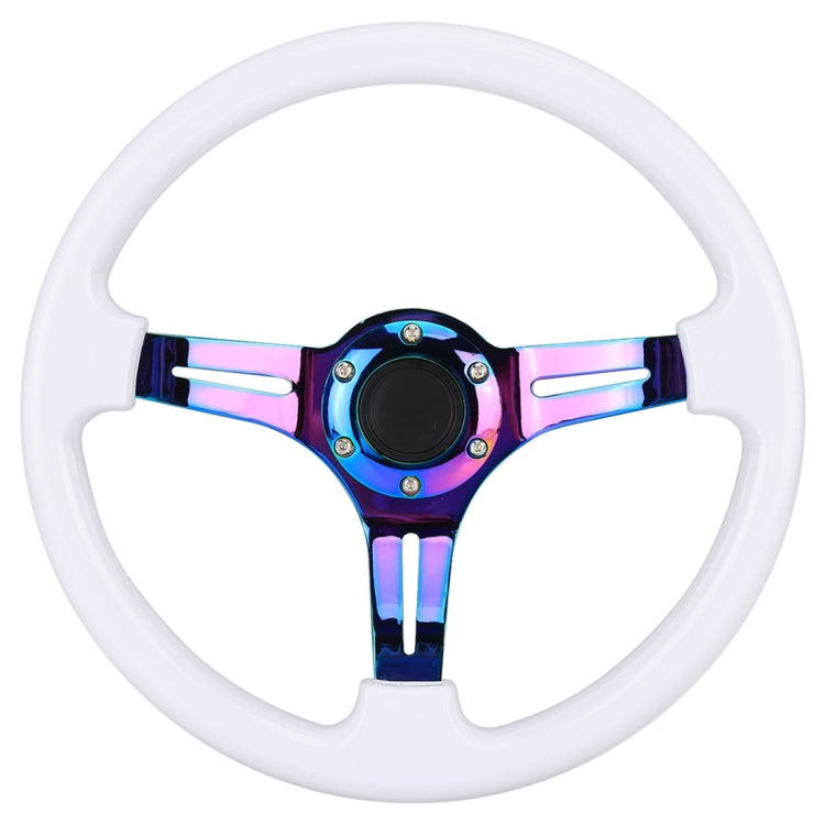 Car Colorful Modified Racing Sport Horn Button Steering Wheel, Diameter: 35cm