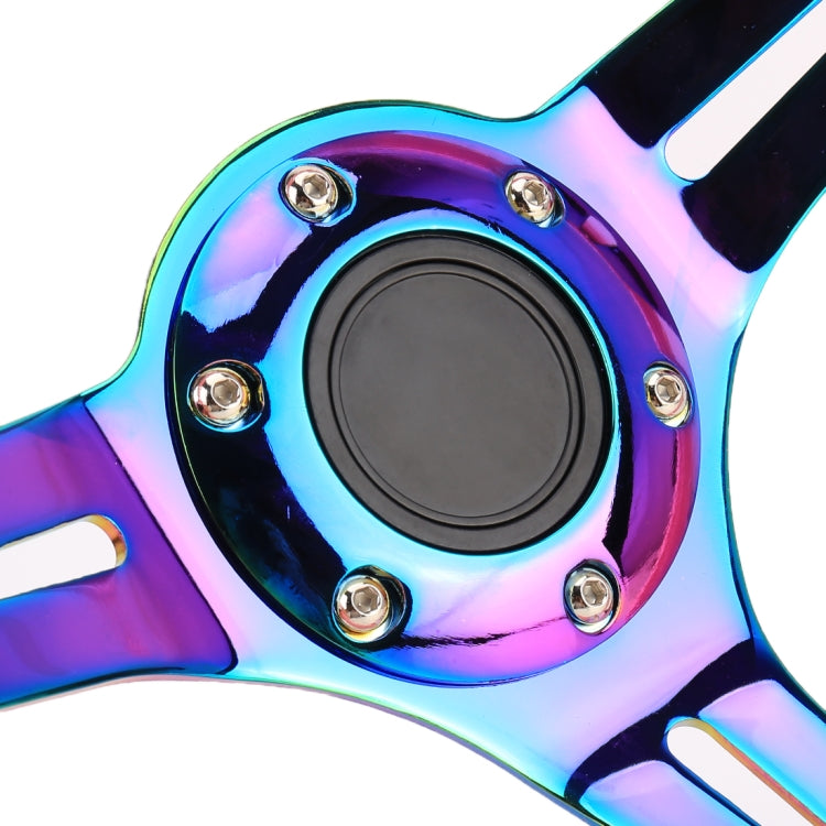 Car Colorful Modified Racing Sport Horn Button Steering Wheel, Diameter: 35cm