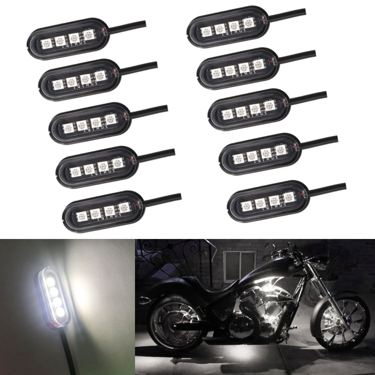 10 PCS Universal Car / Motorcycles LED Atmosphere Lights Inner Decorative Lamp DC12V