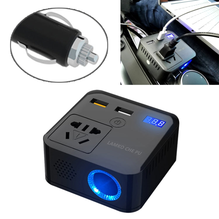 150W DC 12V-24V to AC 220V Car Multi-functional Correction Wave Power Inverter 2 USB Ports Charger Adapter