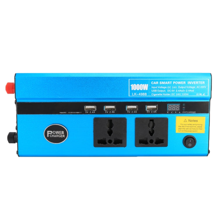 650W DC 24V to AC 220V Car Multi-functional 4988 Smart Power Inverter