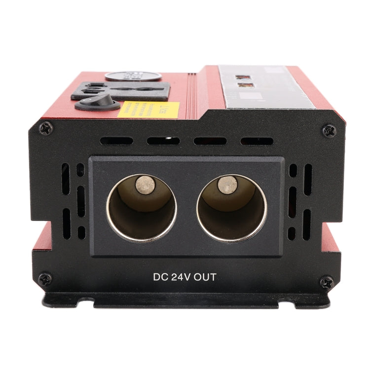 300W DC 24V to AC 220V Car Multi-functional Pure Sine Wave Power Inverter, Random Color Delivery