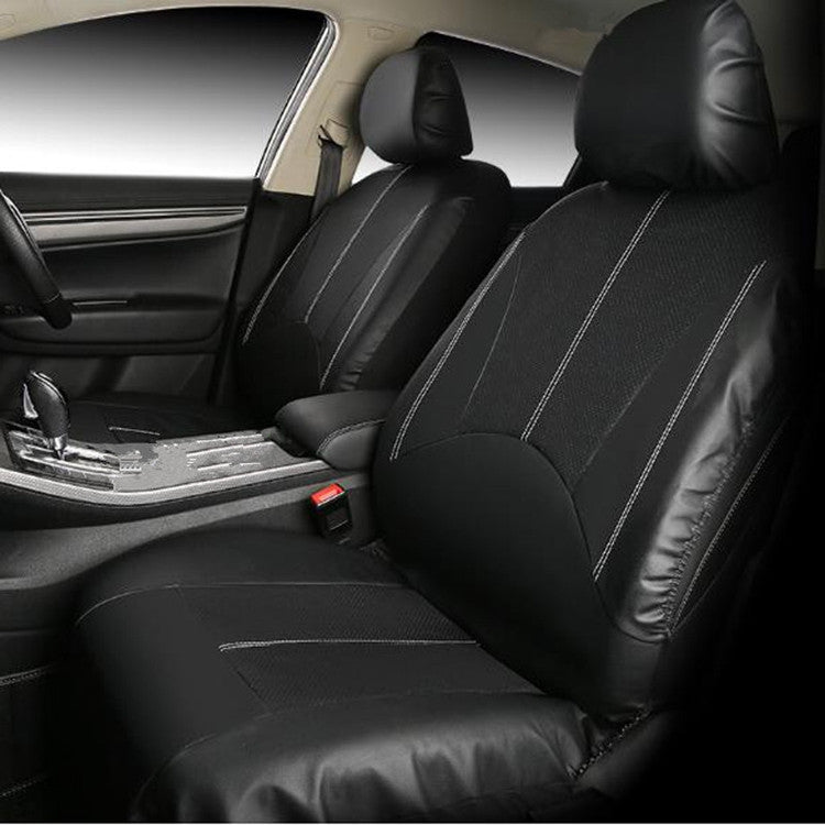 9 in 1 Universal PU Leather Four Seasons Anti-Slippery Cushion Mat Set for 5 Seat Car