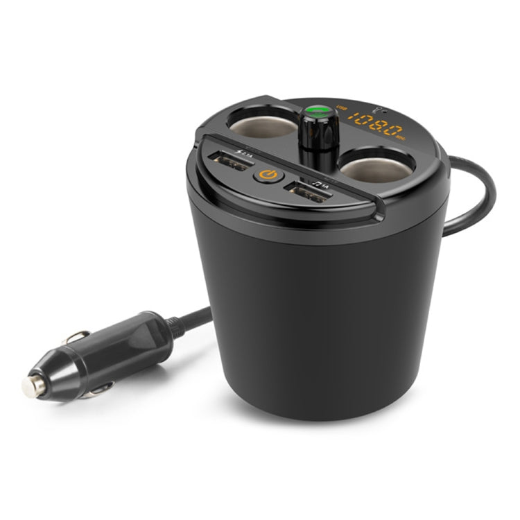 401E Car MP3 Bluetooth Player FM Transmitter with 2 Socket Cigarette Lighter Splitter 2 x USB Charger