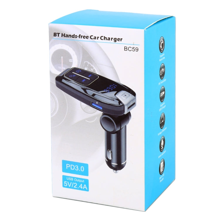 BC59 Car MP3 Bluetooth Player FM Transmitter PD 3.0 Fast Charger