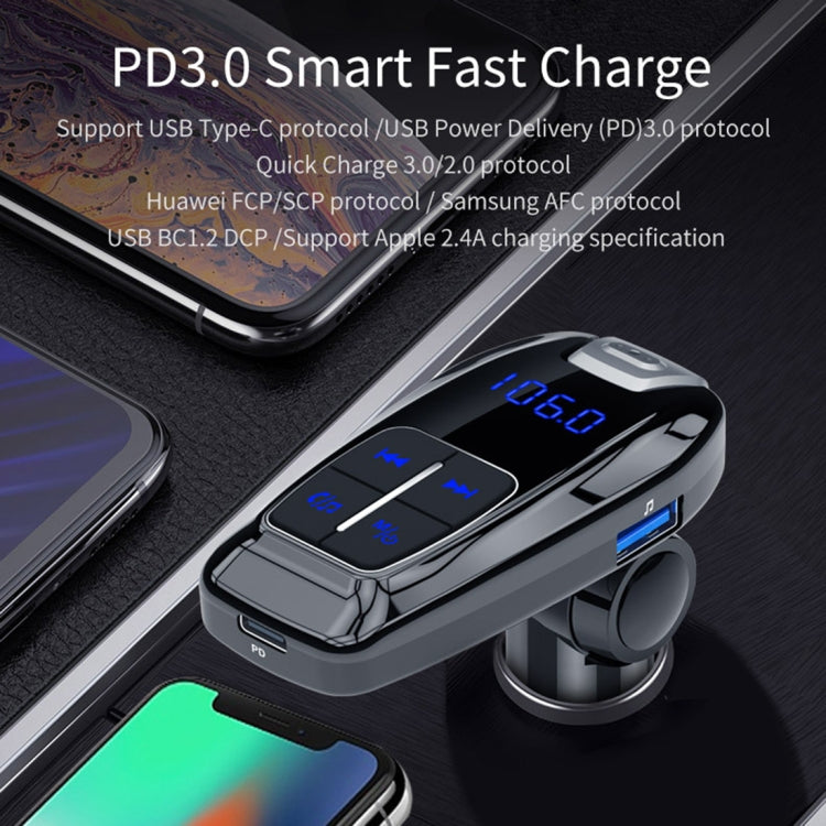 BC59 Car MP3 Bluetooth Player FM Transmitter PD 3.0 Fast Charger