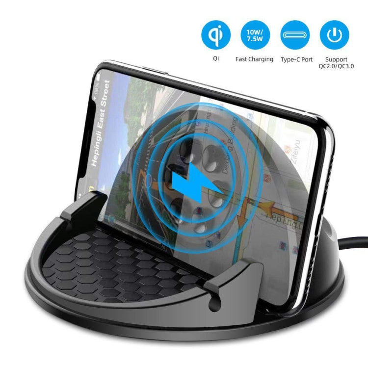 Universal Car Center Console Mount Qi Standard wireless Charger Bracket Phone Holder