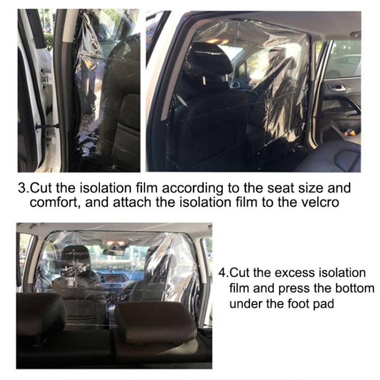 Car Quarantine Transparent Anti-spray Shield Anti-Saliva Protective Film, Front and Rear Separate Full Transparent PVC