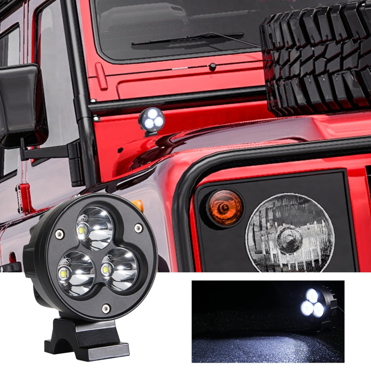 2 PCS 4 inch 25W 6000K 3000LM DC12-30V Motorcycles / Car / Ship  LED Spotlight A Column Lights, 3LEDs