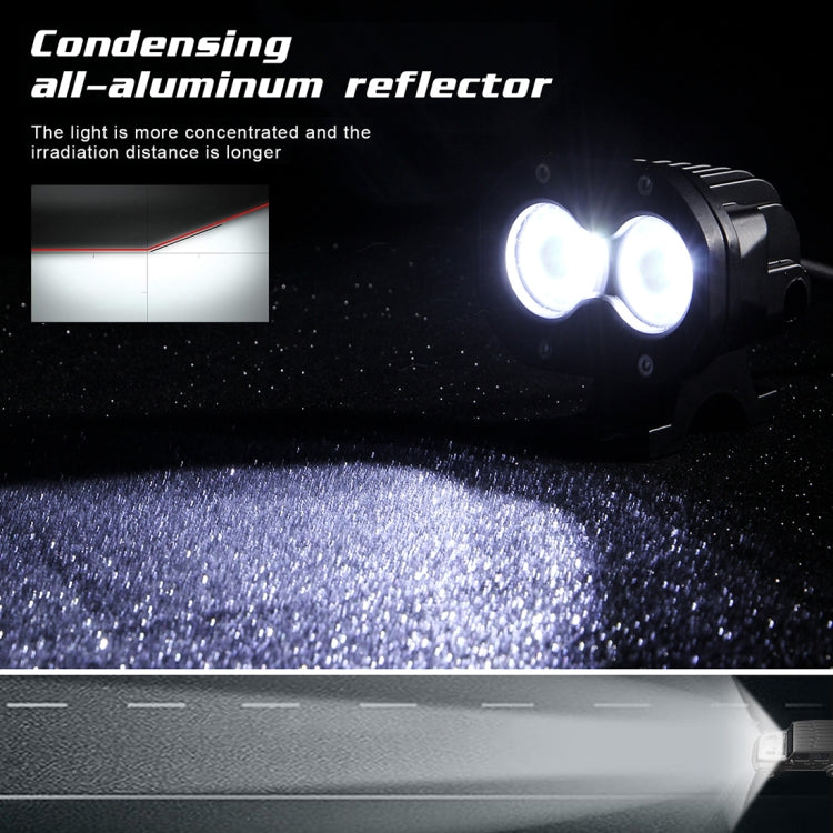 2 PCS 3 inch 20W 6000K DC12-30V Motorcycles / Car / Ship  LED Spotlight A Column Lights, 2LEDs