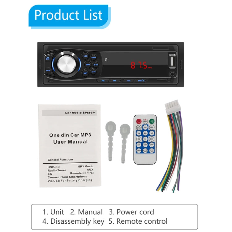 1028 Universal Car Radio Receiver MP3 Player, Support FM with Remote Control