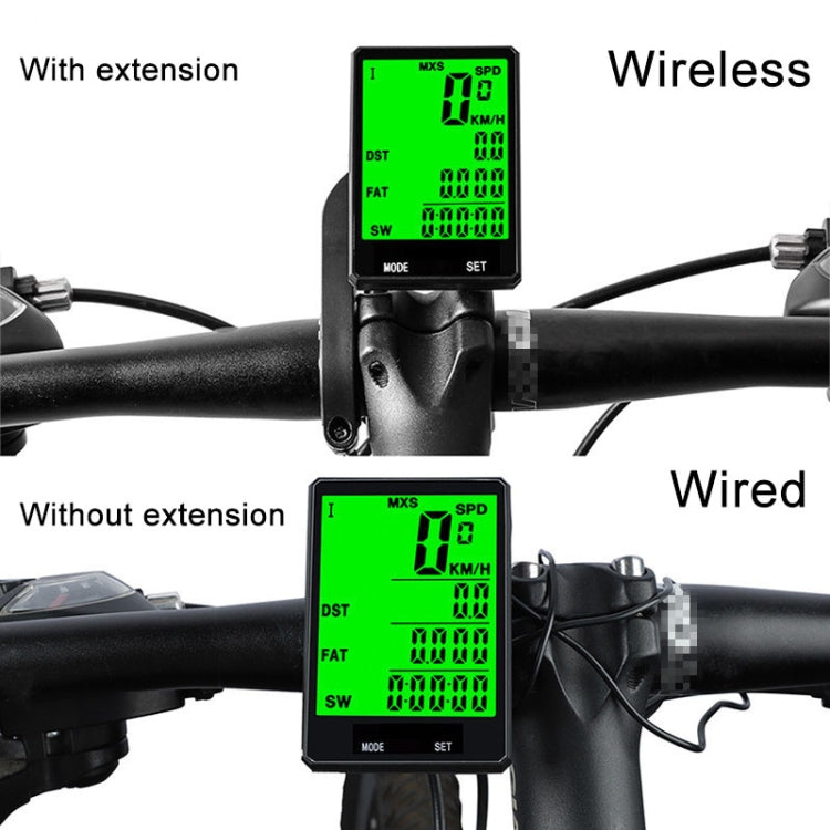 2.8 inch English Wired Waterproof Cycle Computer LCD Odometer Speedometer