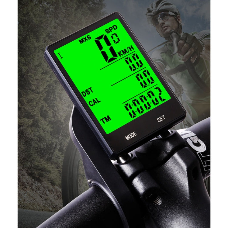 2.8 inch English Wired Waterproof Cycle Computer LCD Odometer Speedometer with Extension Holder