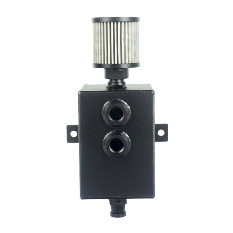 Universal Racing Aluminum Alloy Oil Catch Can with Air Filter Breather Tank, Capacity: 2L