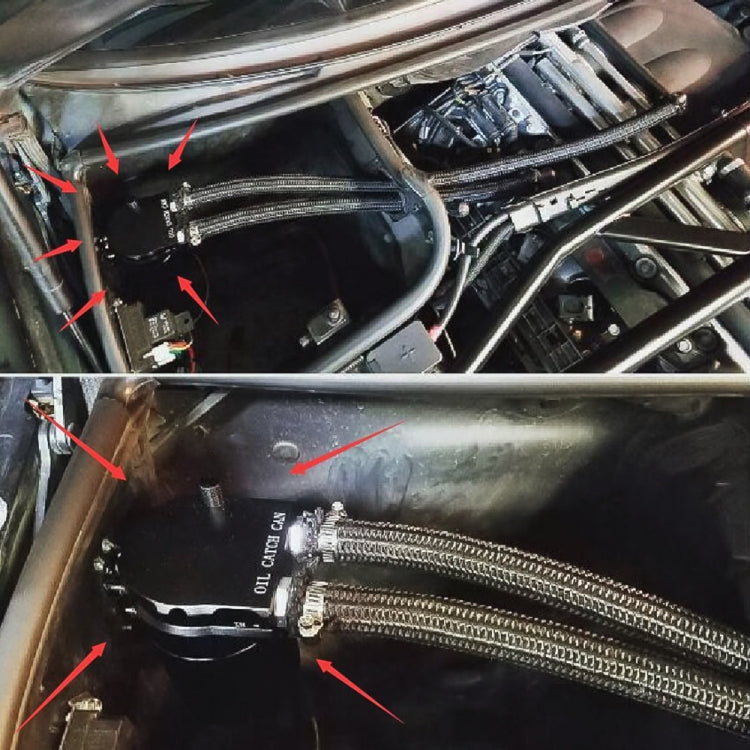 Universal Racing Aluminum Alloy Oil Catch Can Oil Tank Breather Tank, Capacity: 300ML