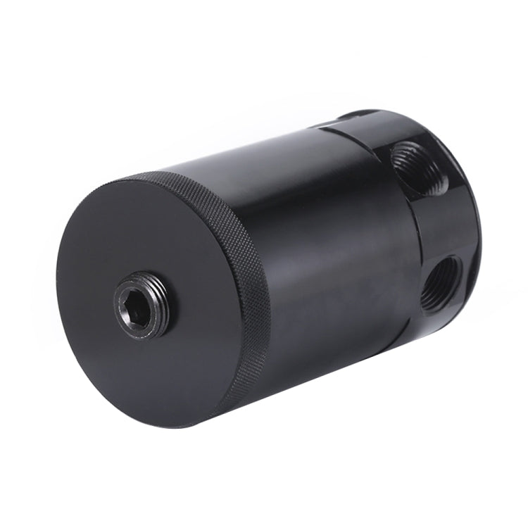 Car Universal Compact Baffled Oil Catch Can 3-Port Bilateral Uutlet Oil Can