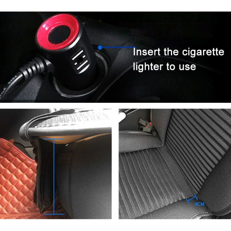 Car 12V Cushion Summer Ventilation USB Refrigeration Blowing Breathable Ice Silk Seat Cover